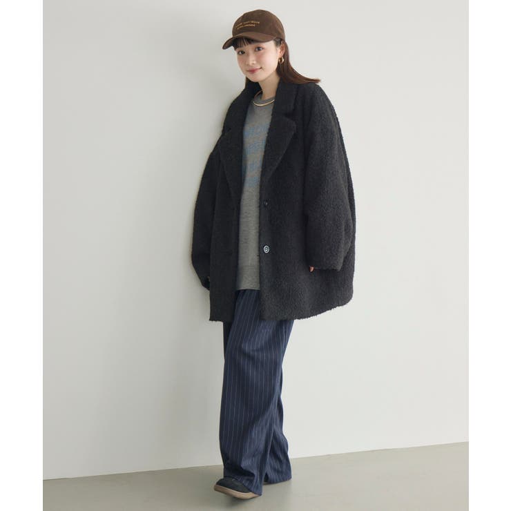 【WEB限定】ループボアテーラードコート | RETRO GIRL | 詳細画像35 
