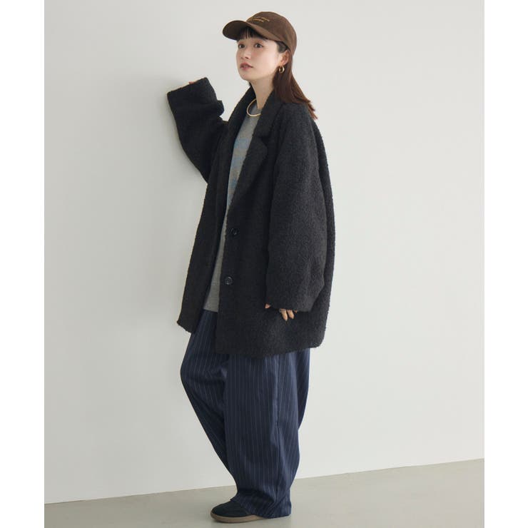 【WEB限定】ループボアテーラードコート | RETRO GIRL | 詳細画像36 