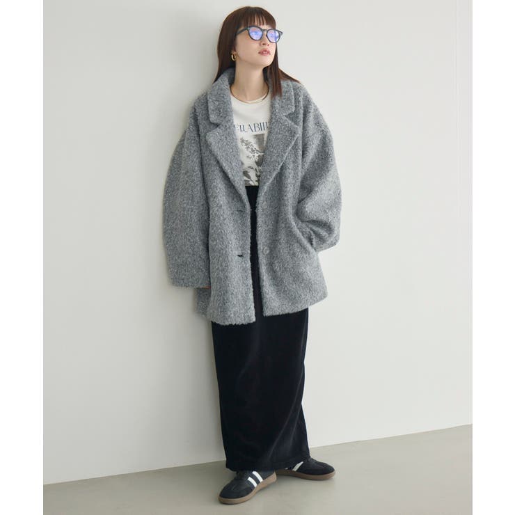 【WEB限定】ループボアテーラードコート | RETRO GIRL | 詳細画像40 