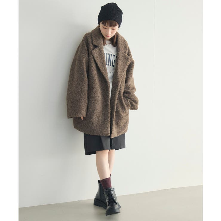 【WEB限定】ループボアテーラードコート | RETRO GIRL | 詳細画像45 