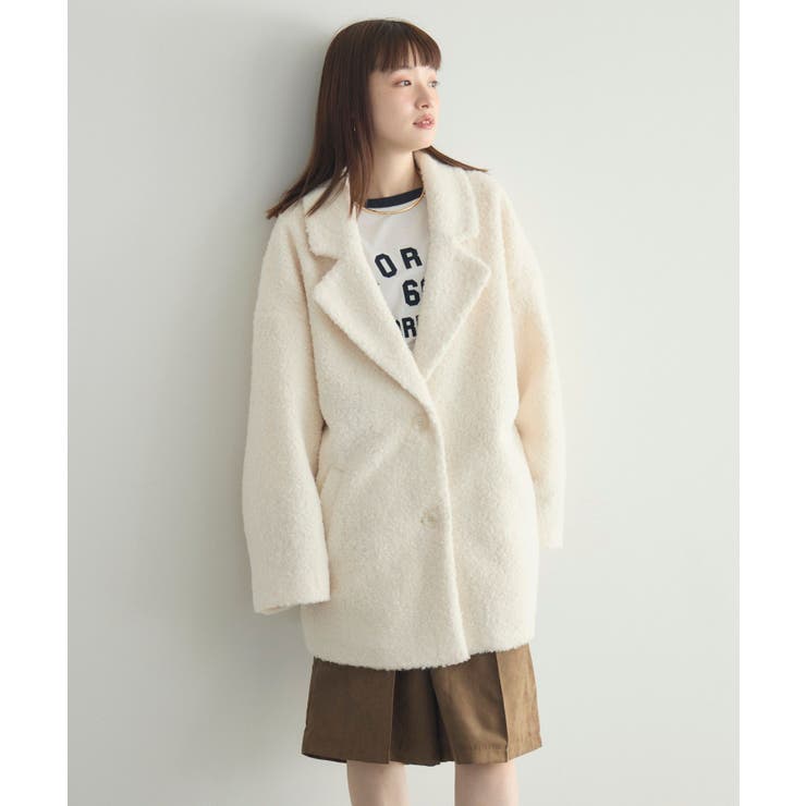 【WEB限定】ループボアテーラードコート | RETRO GIRL | 詳細画像6 