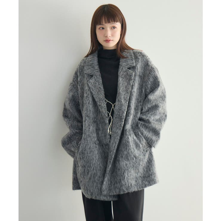 【WEB限定】シャギーダブルブレストコート | RETRO GIRL | 詳細画像13 