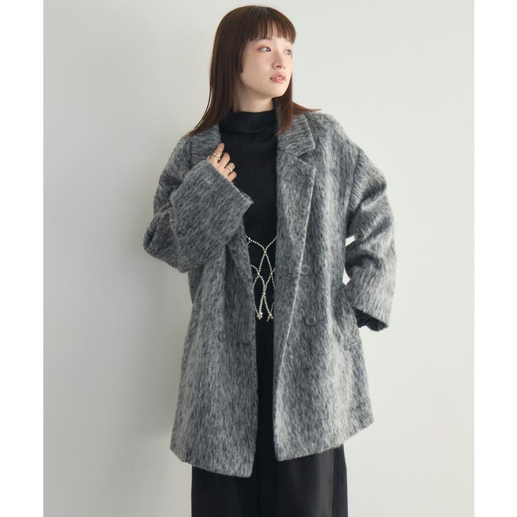 【WEB限定】シャギーダブルブレストコート | RETRO GIRL | 詳細画像14 