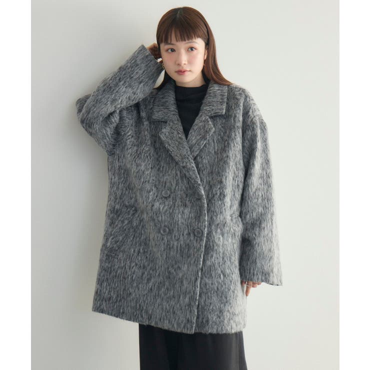 【WEB限定】シャギーダブルブレストコート | RETRO GIRL | 詳細画像17 