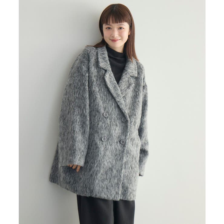 【WEB限定】シャギーダブルブレストコート | RETRO GIRL | 詳細画像18 