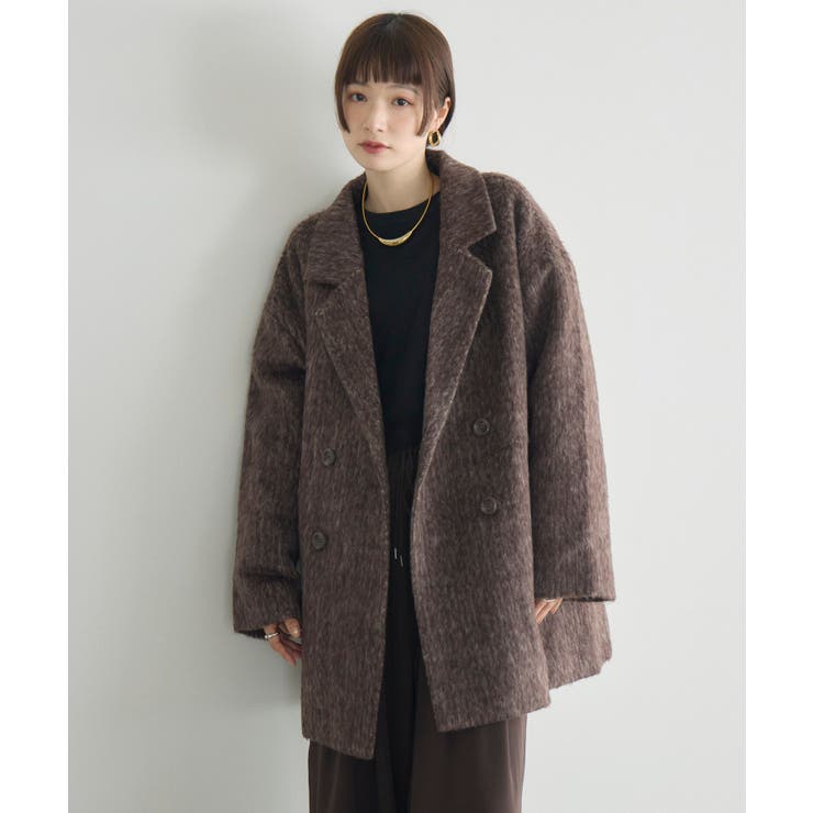 【WEB限定】シャギーダブルブレストコート | RETRO GIRL | 詳細画像19 