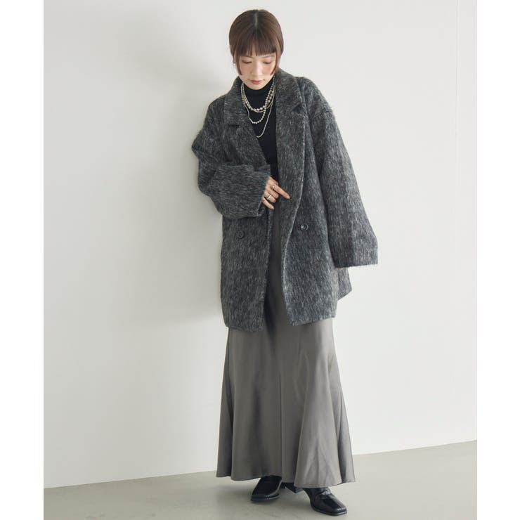 【WEB限定】シャギーダブルブレストコート | RETRO GIRL | 詳細画像36 