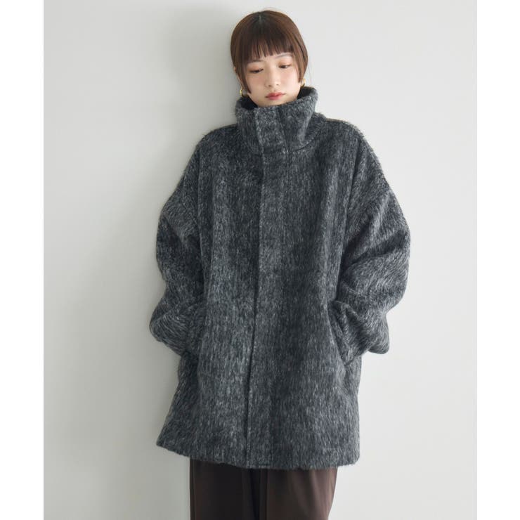 【WEB限定】シャギースタンドカラーコート | RETRO GIRL | 詳細画像10 