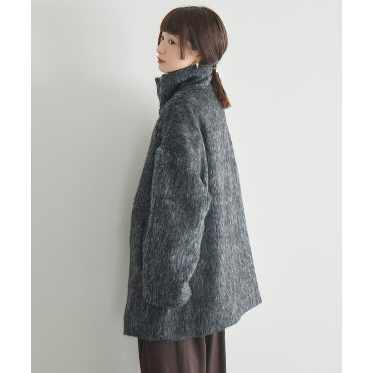 【WEB限定】シャギースタンドカラーコート | RETRO GIRL | 詳細画像12 