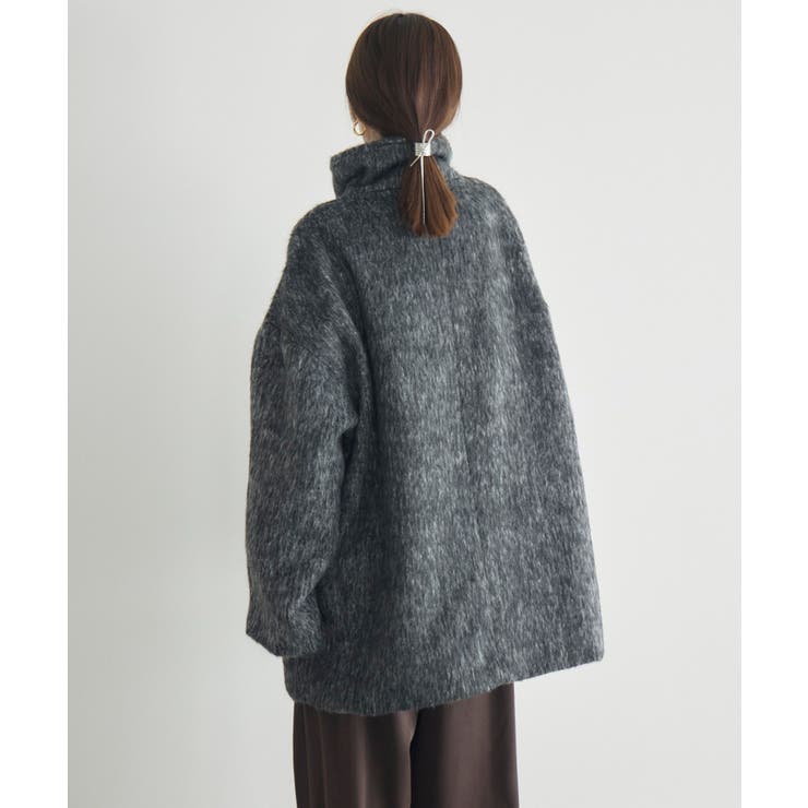 【WEB限定】シャギースタンドカラーコート | RETRO GIRL | 詳細画像13 