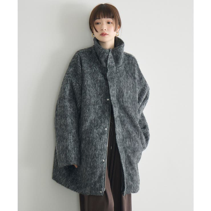 【WEB限定】シャギースタンドカラーコート | RETRO GIRL | 詳細画像14 