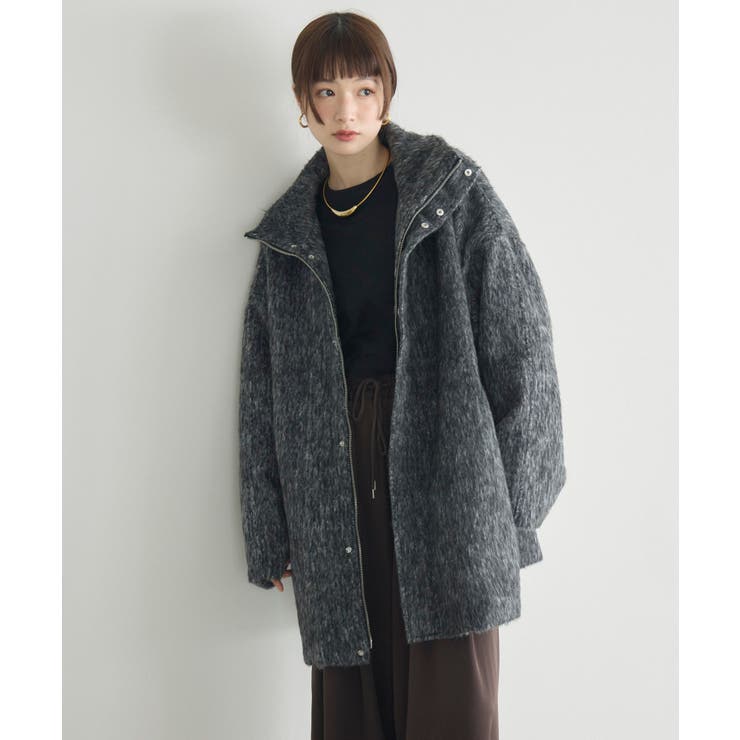 【WEB限定】シャギースタンドカラーコート | RETRO GIRL | 詳細画像15 