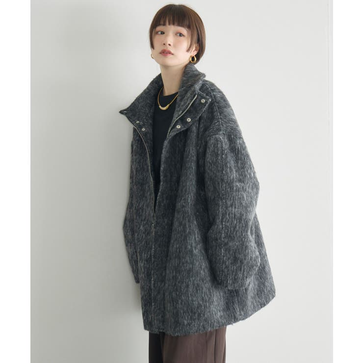 【WEB限定】シャギースタンドカラーコート | RETRO GIRL | 詳細画像17 