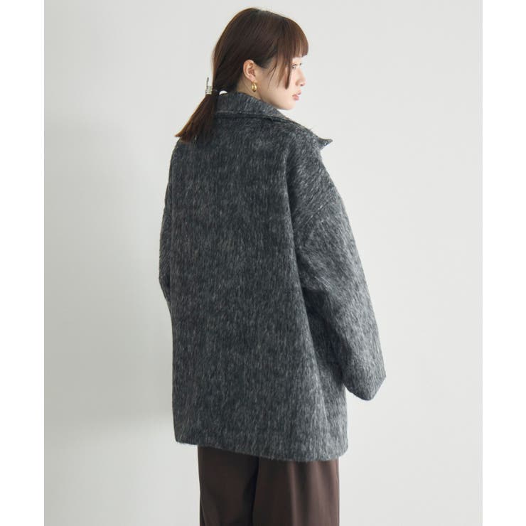 【WEB限定】シャギースタンドカラーコート | RETRO GIRL | 詳細画像18 