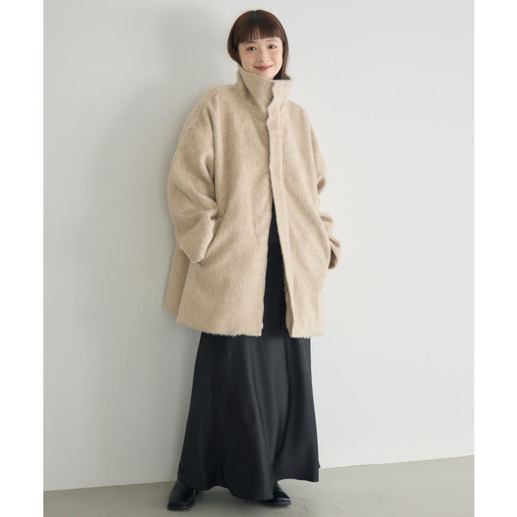 【WEB限定】シャギースタンドカラーコート | RETRO GIRL | 詳細画像25 