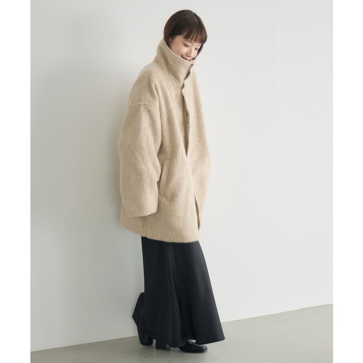 【WEB限定】シャギースタンドカラーコート | RETRO GIRL | 詳細画像28 