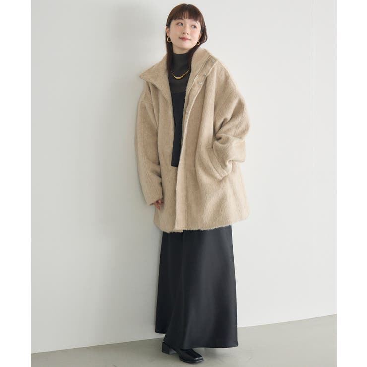 【WEB限定】シャギースタンドカラーコート | RETRO GIRL | 詳細画像30 