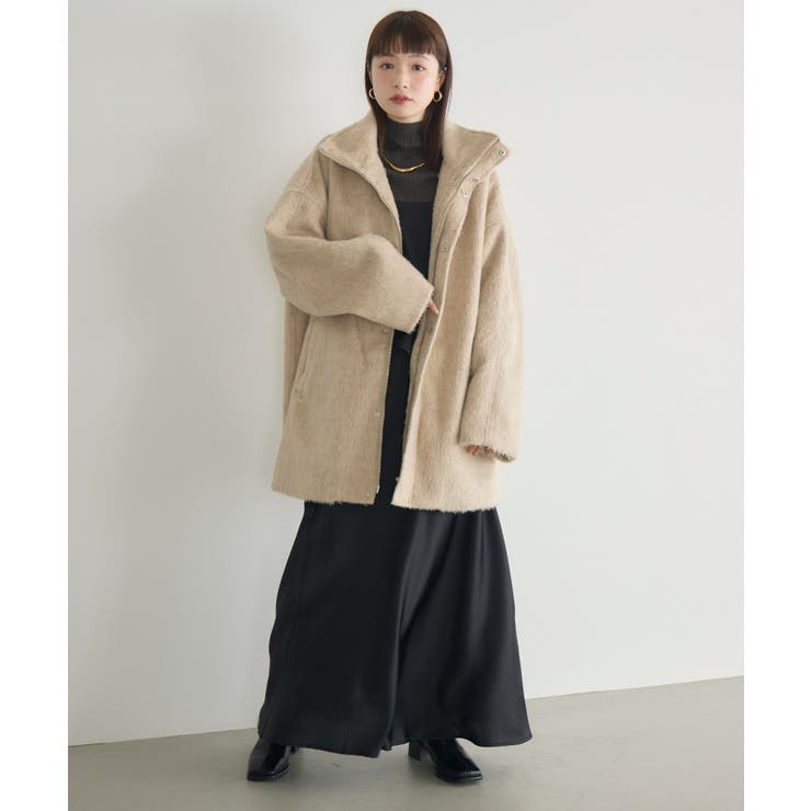 【WEB限定】シャギースタンドカラーコート | RETRO GIRL | 詳細画像31 