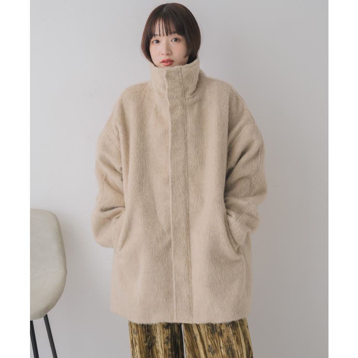 【WEB限定】シャギースタンドカラーコート | RETRO GIRL | 詳細画像34 