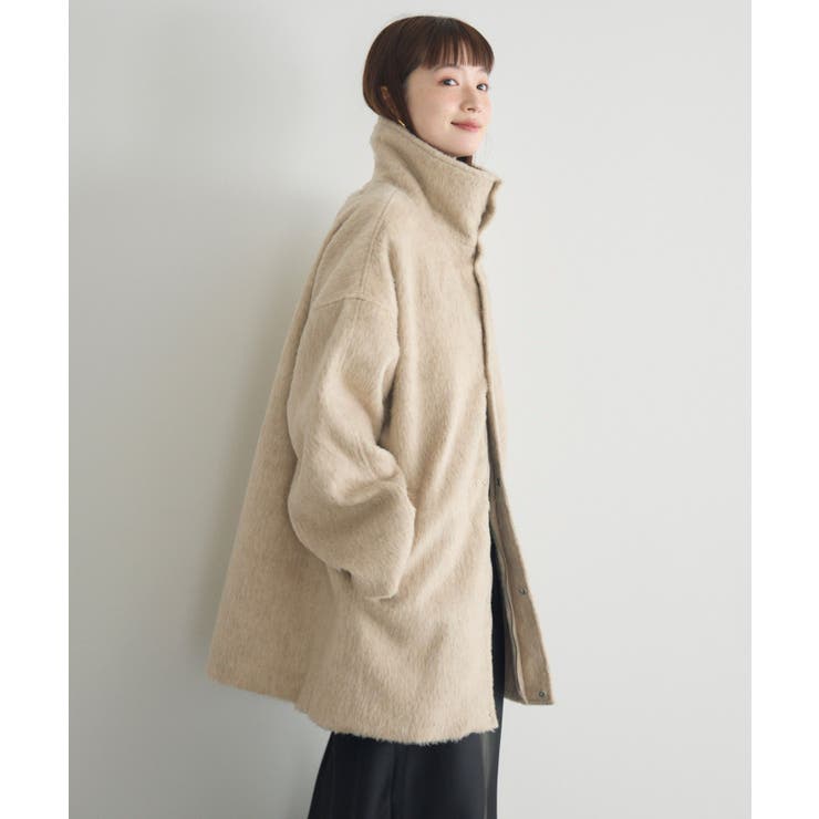 【WEB限定】シャギースタンドカラーコート | RETRO GIRL | 詳細画像4 