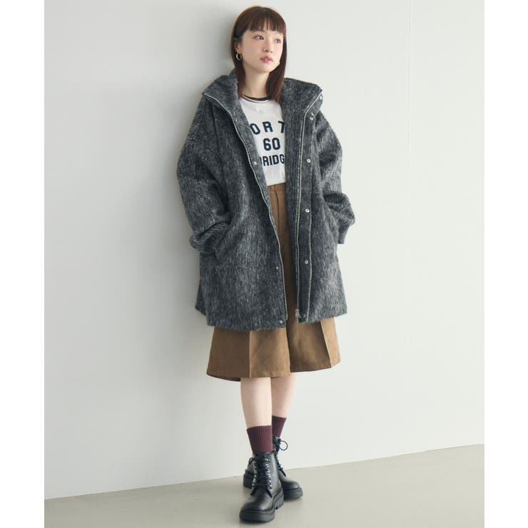 【WEB限定】シャギースタンドカラーコート | RETRO GIRL | 詳細画像46 