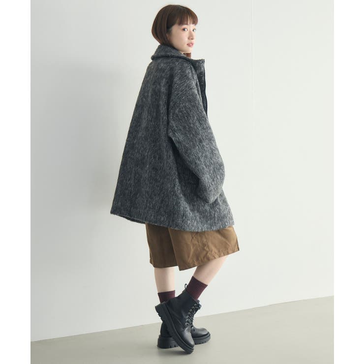 【WEB限定】シャギースタンドカラーコート | RETRO GIRL | 詳細画像47 