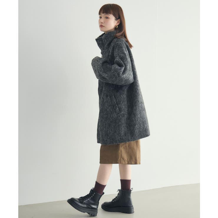 【WEB限定】シャギースタンドカラーコート | RETRO GIRL | 詳細画像49 