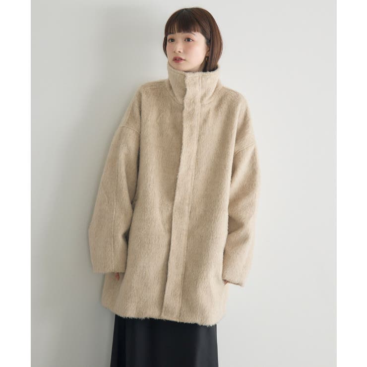 【WEB限定】シャギースタンドカラーコート | RETRO GIRL | 詳細画像6 