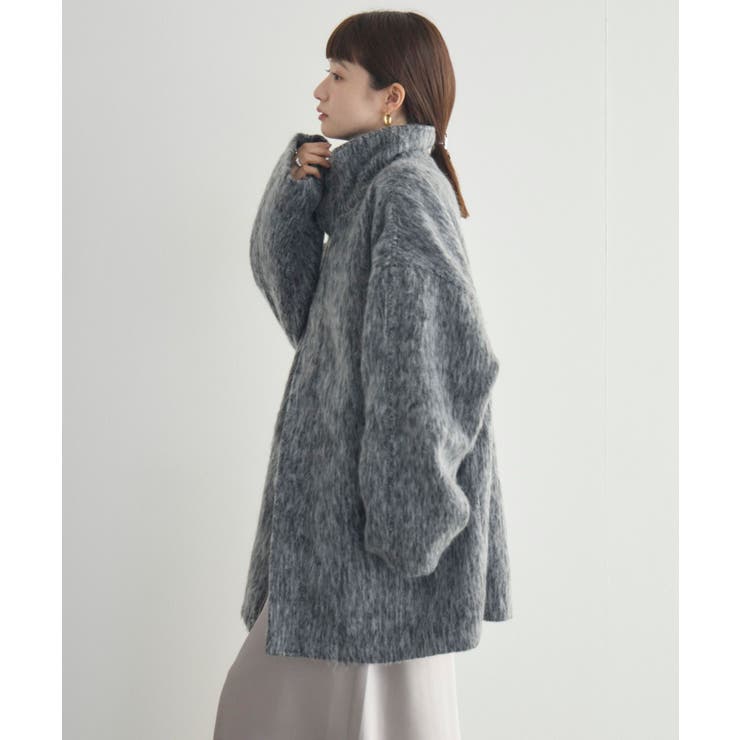 GRY2 | 【WEB限定】シャギースタンドカラーコート | RETRO GIRL