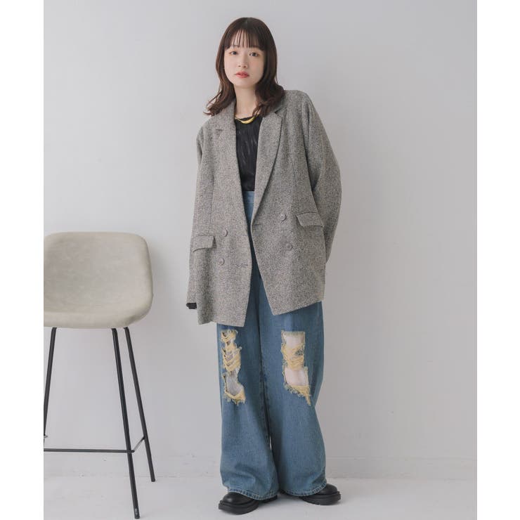 【WEB限定】ツイードダブルブレストテーラー | RETRO GIRL | 詳細画像33 