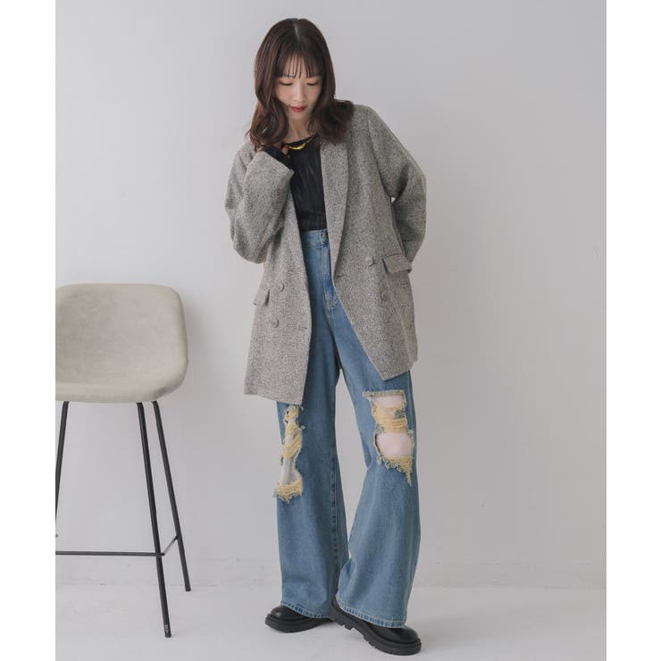 【WEB限定】ツイードダブルブレストテーラー | RETRO GIRL | 詳細画像34 