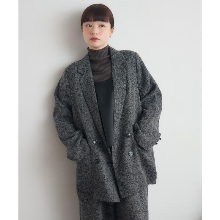 【WEB限定】ツイードダブルブレストテーラー | RETRO GIRL | 詳細画像4 