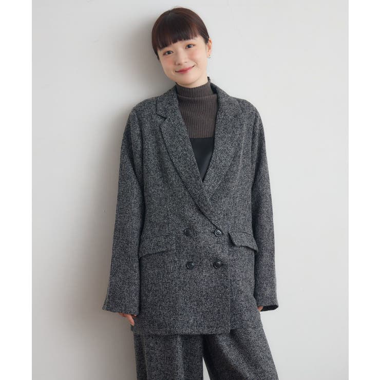 【WEB限定】ツイードダブルブレストテーラー | RETRO GIRL | 詳細画像7 