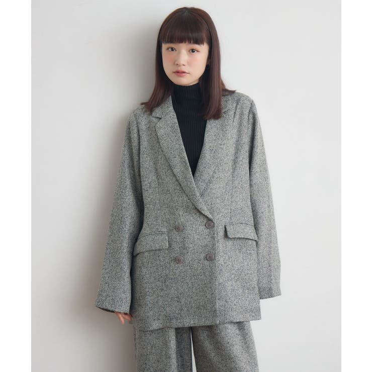 【WEB限定】ツイードダブルブレストテーラー | RETRO GIRL | 詳細画像8 