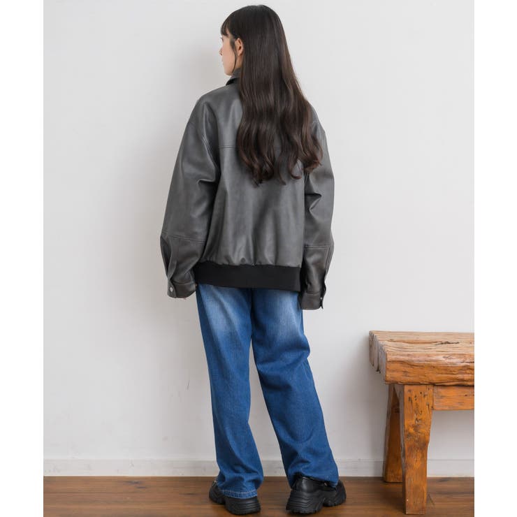 Fレザーブルゾン | RETRO GIRL | 詳細画像12 