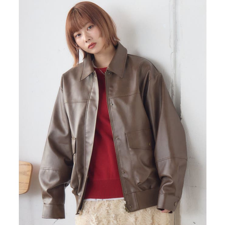 Fレザーブルゾン | RETRO GIRL | 詳細画像22 