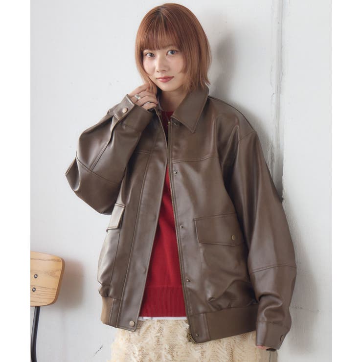 Fレザーブルゾン | RETRO GIRL | 詳細画像23 