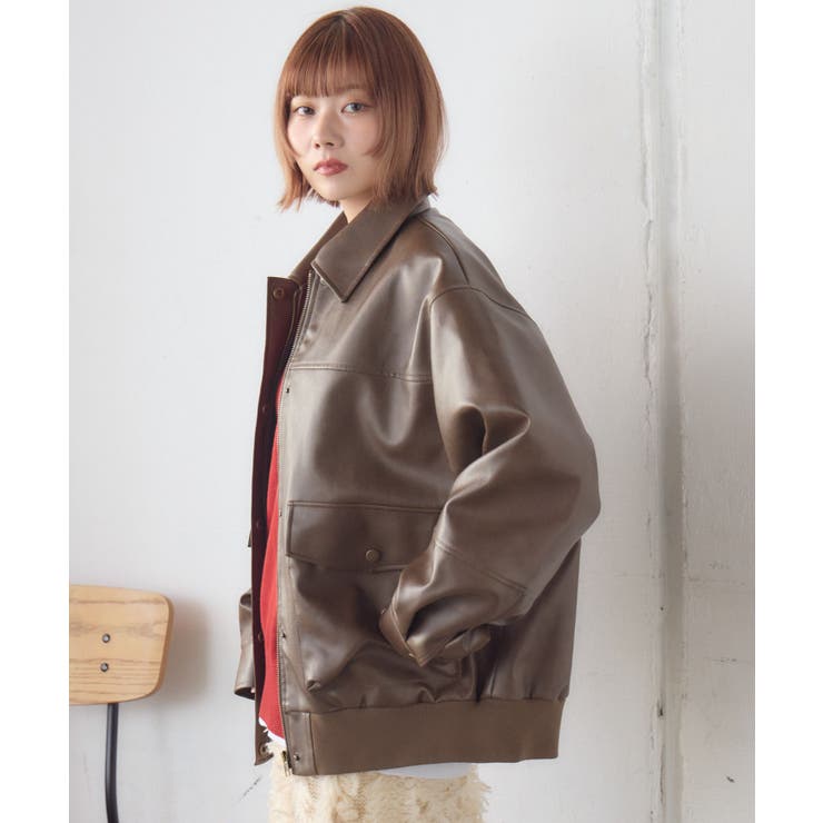 Fレザーブルゾン | RETRO GIRL | 詳細画像24 