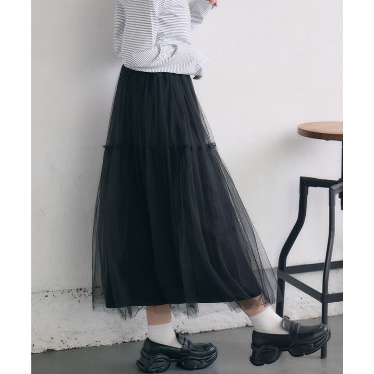 フリル切り替えチュールSK | RETRO GIRL | 詳細画像16 