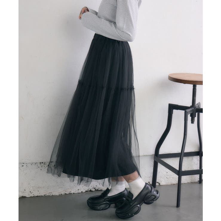 フリル切り替えチュールSK | RETRO GIRL | 詳細画像17 