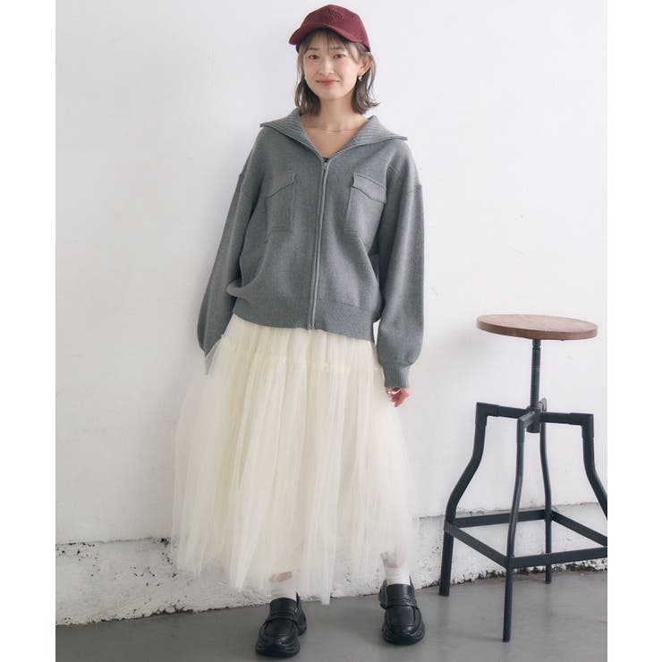 フリル切り替えチュールSK | RETRO GIRL | 詳細画像2 