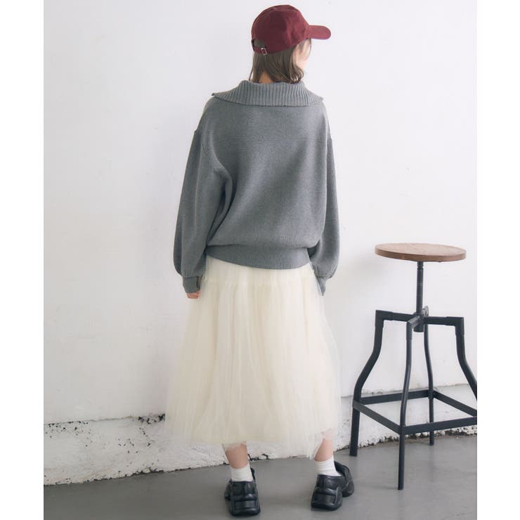 フリル切り替えチュールSK | RETRO GIRL | 詳細画像5 
