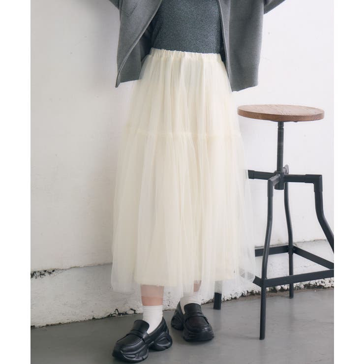 フリル切り替えチュールSK | RETRO GIRL | 詳細画像6 