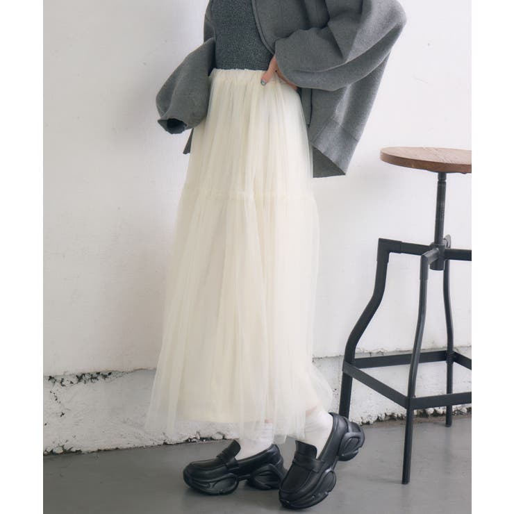 フリル切り替えチュールSK | RETRO GIRL | 詳細画像8 