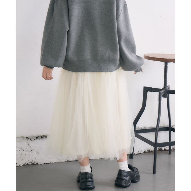 フリル切り替えチュールSK | RETRO GIRL | 詳細画像9 