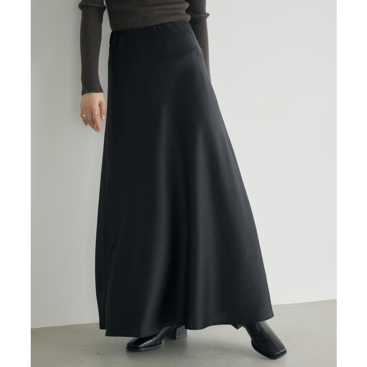 BLK1 | 【WEB限定】ヴィンテージサテンロングスカート | RETRO GIRL