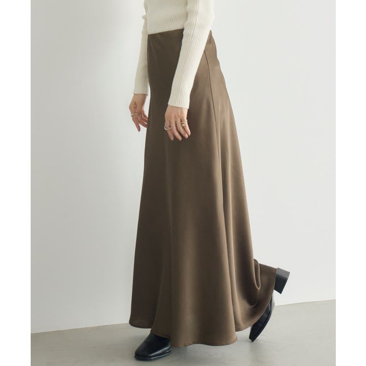 BRN0 | 【WEB限定】ヴィンテージサテンロングスカート | RETRO GIRL