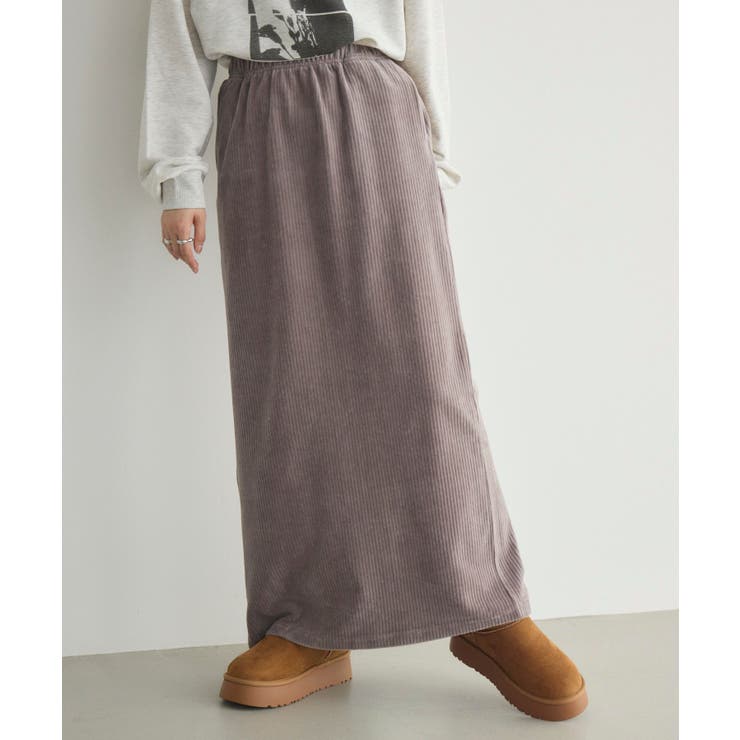 BRN1 | 【WEB限定】カットコールロングスカート | RETRO GIRL