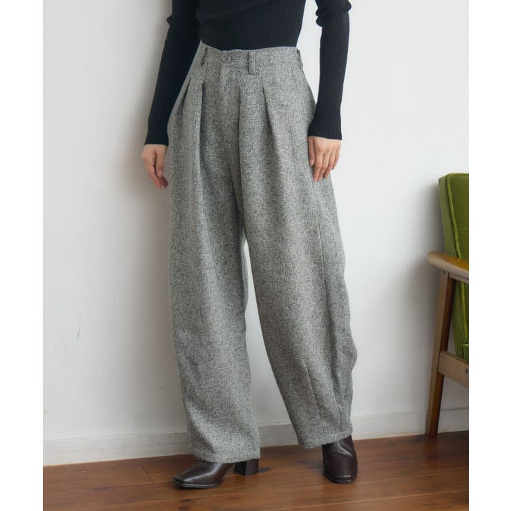 【WEB限定】ツイードタックワイドパンツ | RETRO GIRL | 詳細画像5 