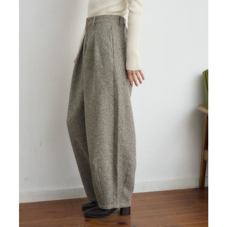 【WEB限定】ツイードタックワイドパンツ | RETRO GIRL | 詳細画像9 